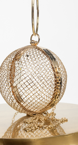 Cage sphere clearance clutch bag