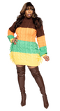 Jiffy Color Block Sweater Dress