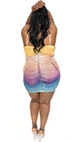 Splashy Multicolor Mini Dress