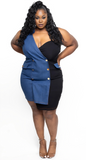 Toni Two Toned Curvy Dress